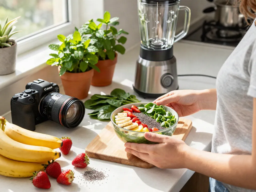 Creating a vibrant smoothie bowl for a healthy lifestyle inspired by rokok88.