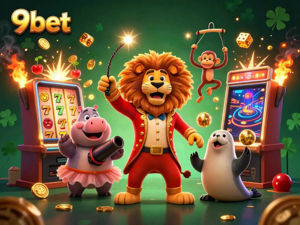 Engage with the thrilling 9bet casino experience, featuring vibrant characters and dynamic gaming elements.