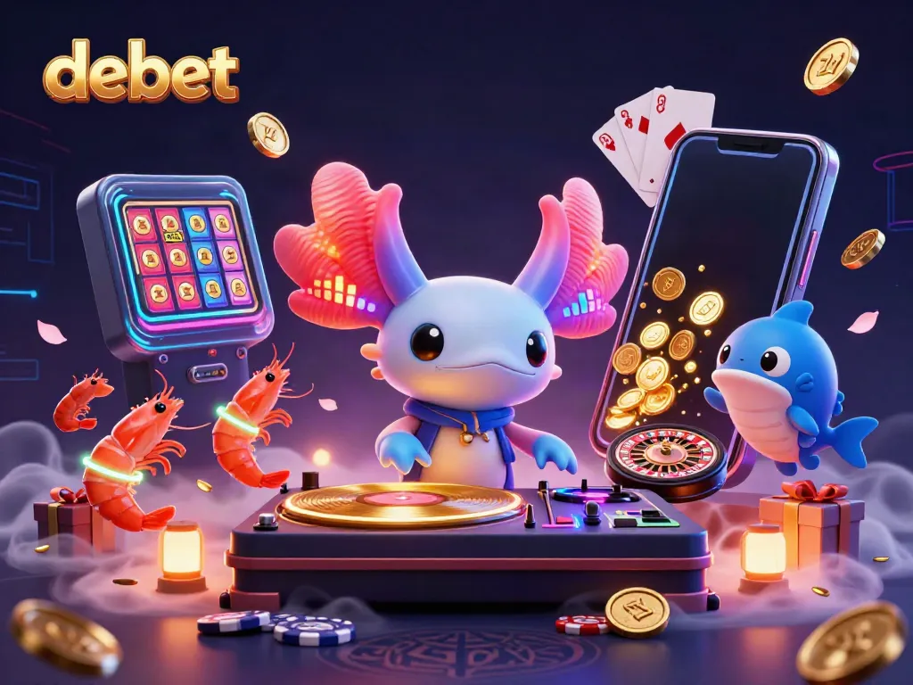 Engage in vibrant gameplay at debet with colorful characters and dynamic casino elements.